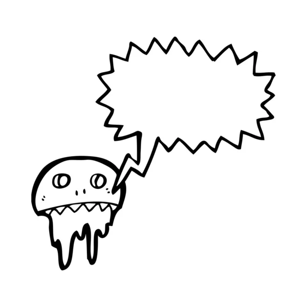 不気味な頭蓋骨 — ストックベクタ