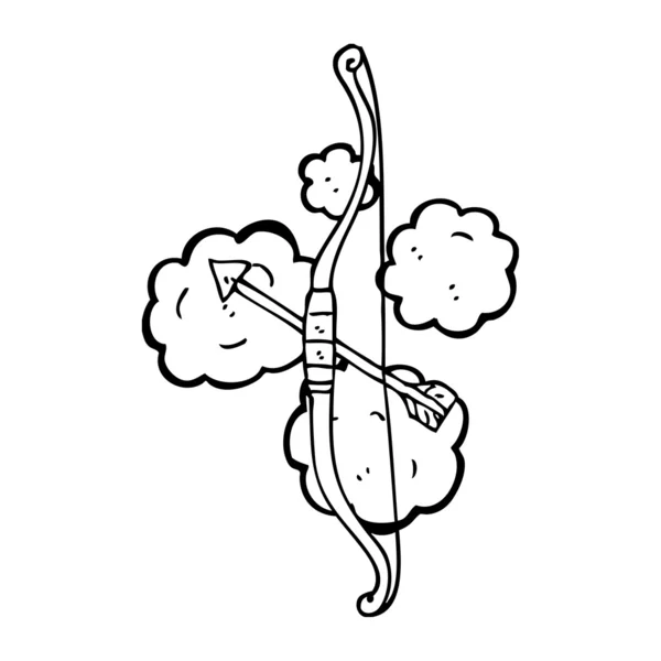 Bow and arrow cartoon — Stock Vector
