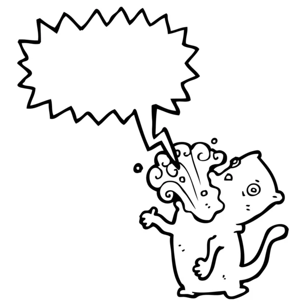 Gross bad breath cat — Stock Vector