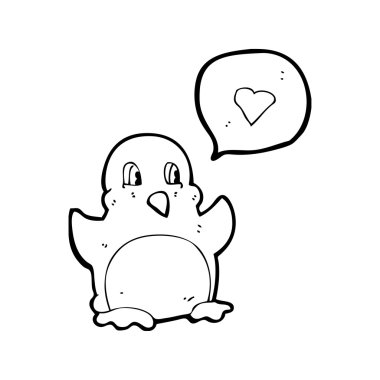 aşk Retro kitsch penguen