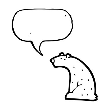 konuşma balonu ile ayı