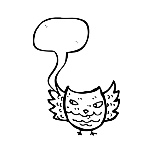 Hibou avec bulle de parole — Image vectorielle