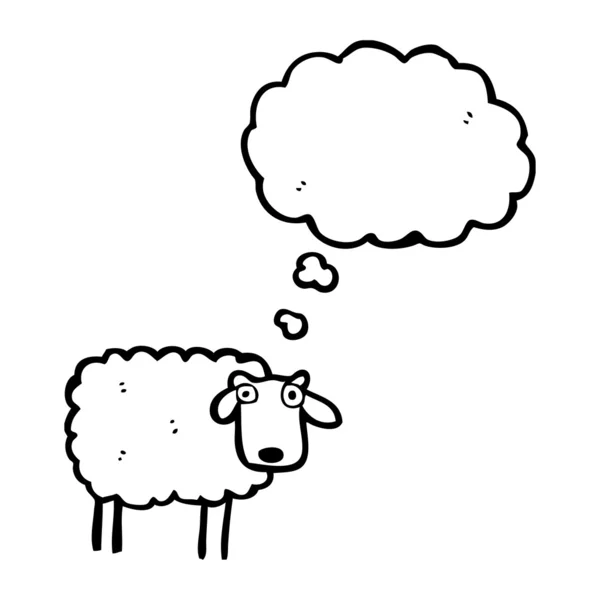 Овцы с мыслепузырем — стоковый вектор