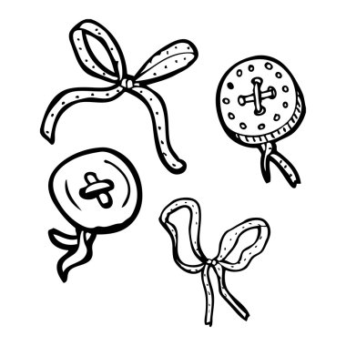 düğme ve şerit koleksiyonu