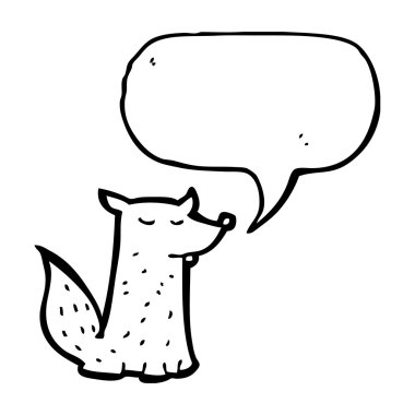 Küçük kurt ile konuşma balonu