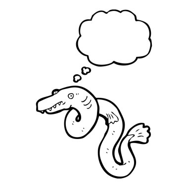 düşünce balonu ile yılan balığı