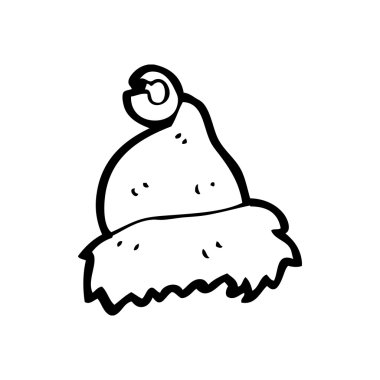 tüylü Noel Baba şapkası