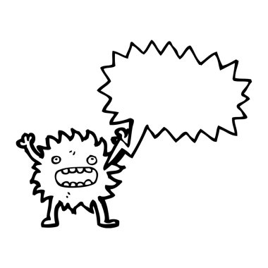 bağıran bir tüylü yaratık