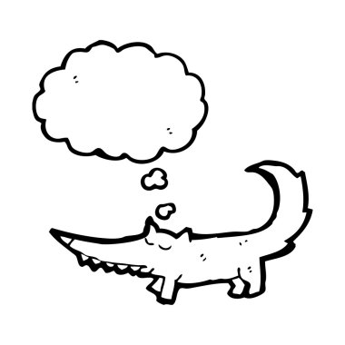 Küçük kurt ile düşünce balonu