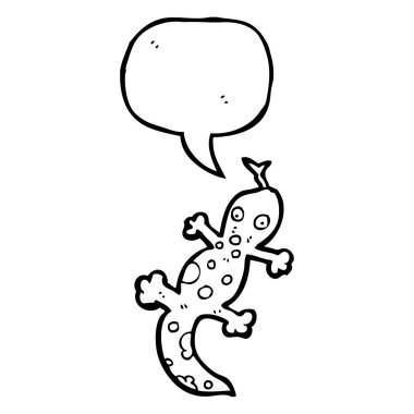 kertenkele ile konuşma balonu