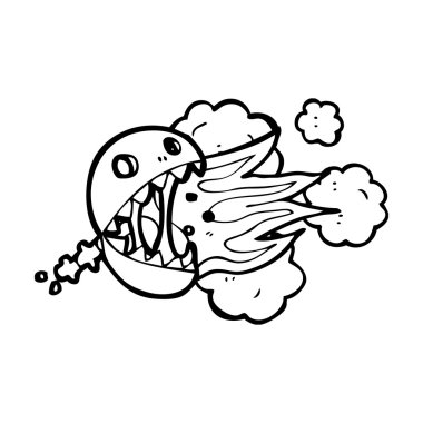 Cadılar Bayramı kafatası nefes graffiti stil yangın