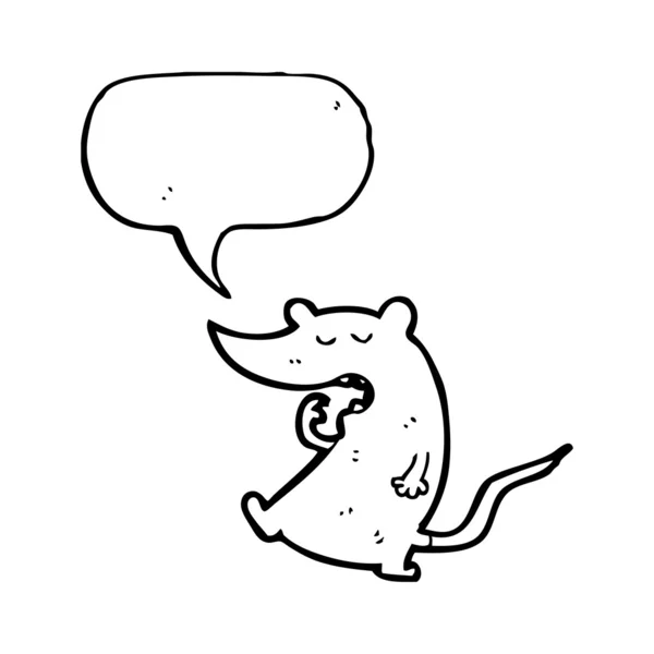 Gähnende Maus — Stockvektor