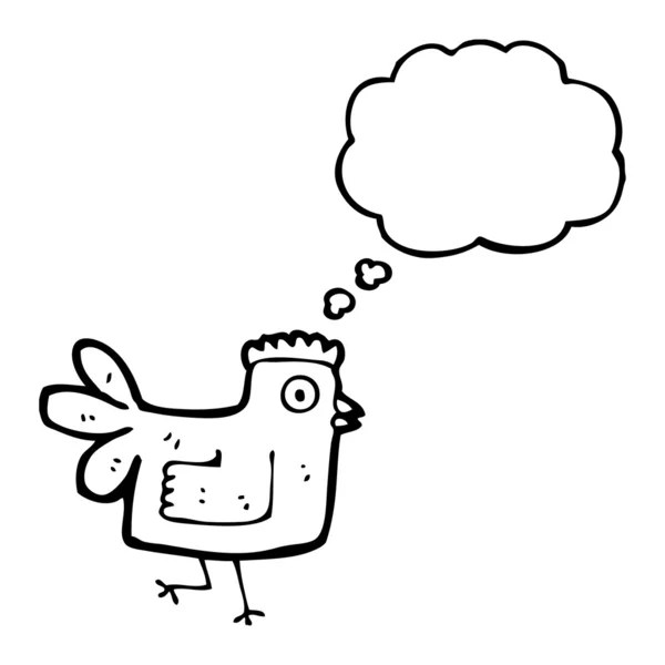 Huhn mit Sprechblase — Stockvektor