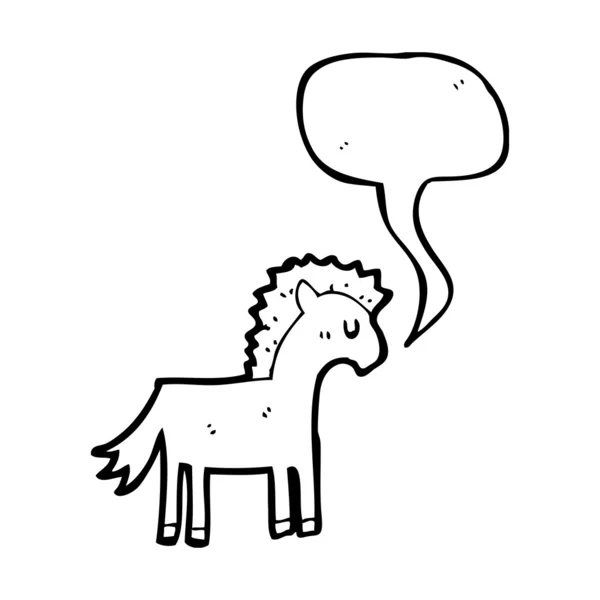 Horse with speech bubble — Stock Vector