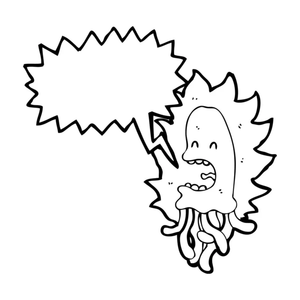 与语音泡沫的水母 — 图库矢量图片
