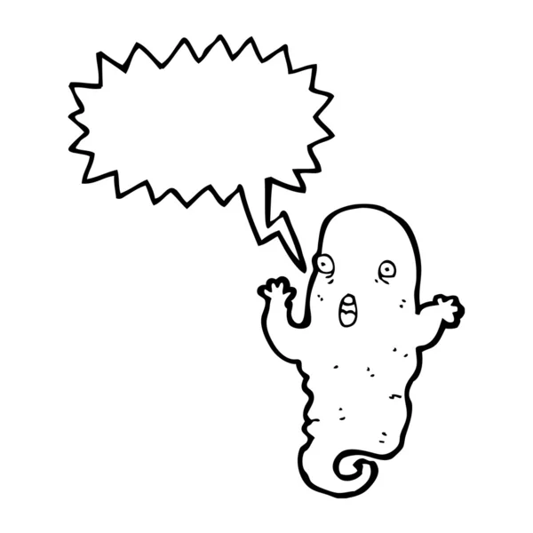 Ghost met tekstballon — Stockvector