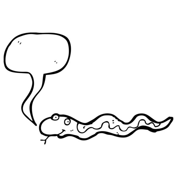 Щаслива змія з бульбашкою мовлення — стоковий вектор