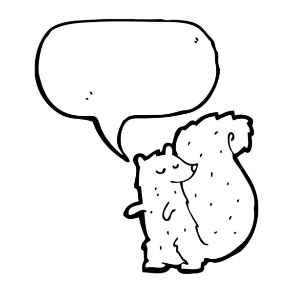 Écureuil avec bulle de parole — Image vectorielle