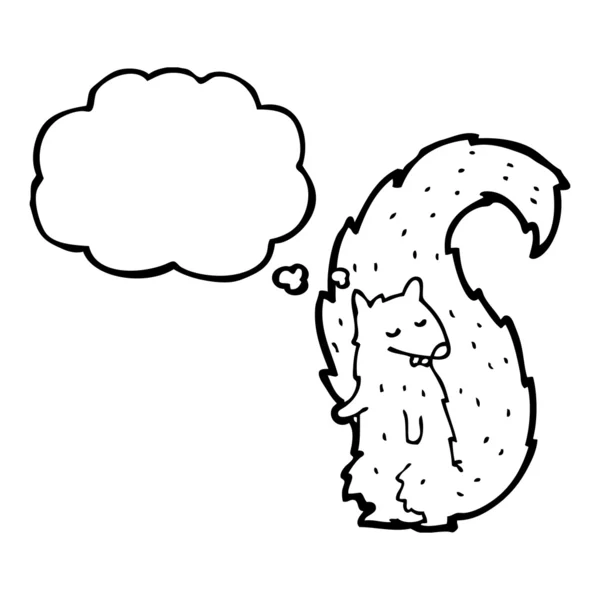Écureuil avec bulle de pensée — Image vectorielle