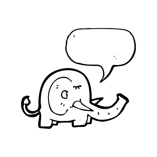 Éléphant avec bulle de parole — Image vectorielle