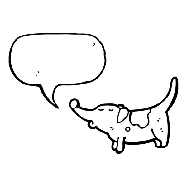 Lindo perrito hablando — Vector de stock