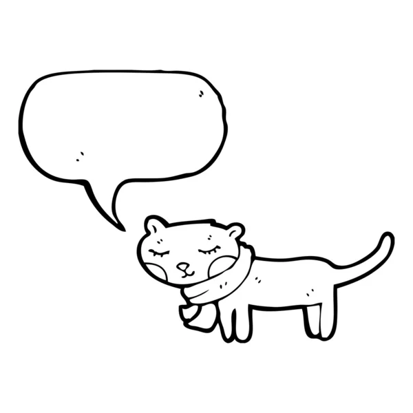 Niedliche kleine Katze im Gespräch — Stockvektor