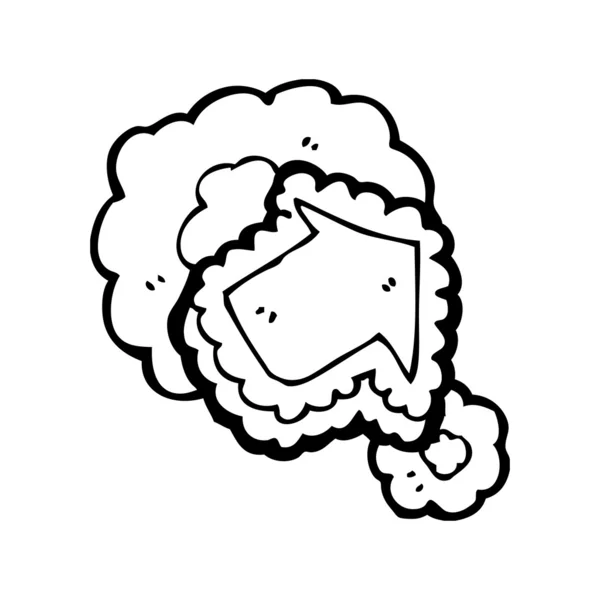 Flecha con nube — Vector de stock