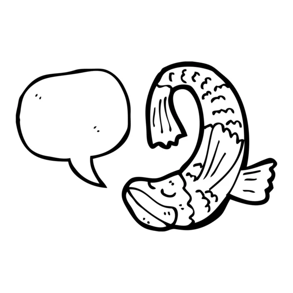 Fish with speech bubble — Stock Vector