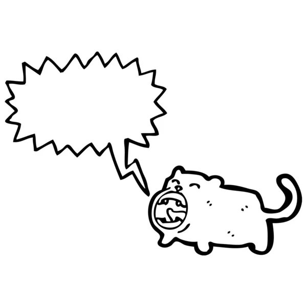 思考バブルと怒っている猫 — ストックベクタ