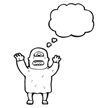 Tek gözlü canavar çığlık