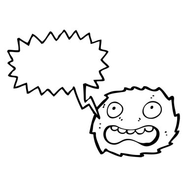 tüylü yaratık ile konuşma balonu