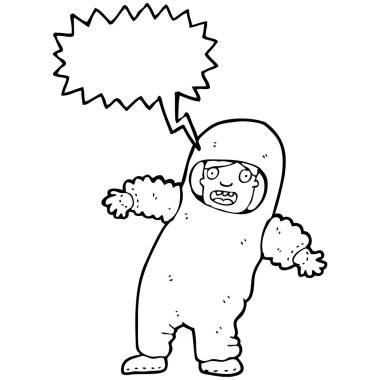 Koruyucu giysili adam