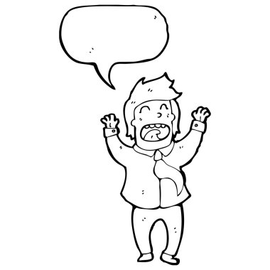 heyecanlı bir iş adamı