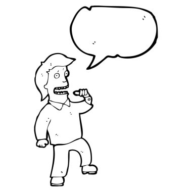 Kendine güvenen adam.