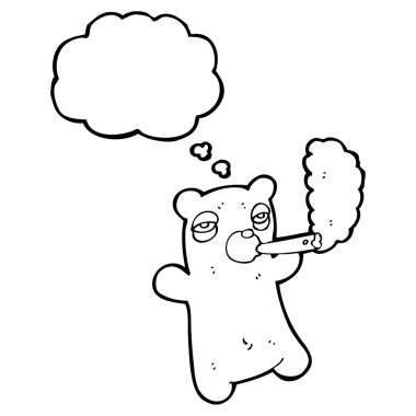 sarhoş Teddy bear sigara esrar