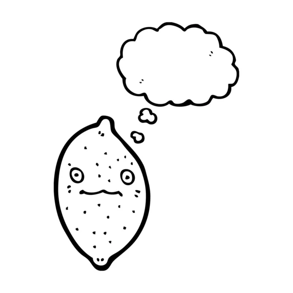 Retro lemon with speech bubble — Stok Vektör