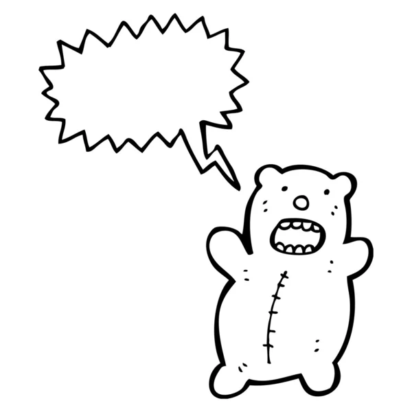 Odd teddy bear — Stock Vector