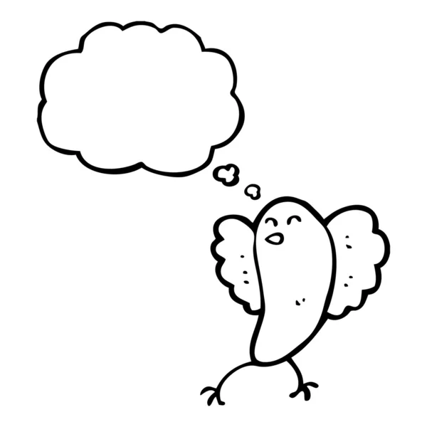 幸せな小さな鳥 — ストックベクタ