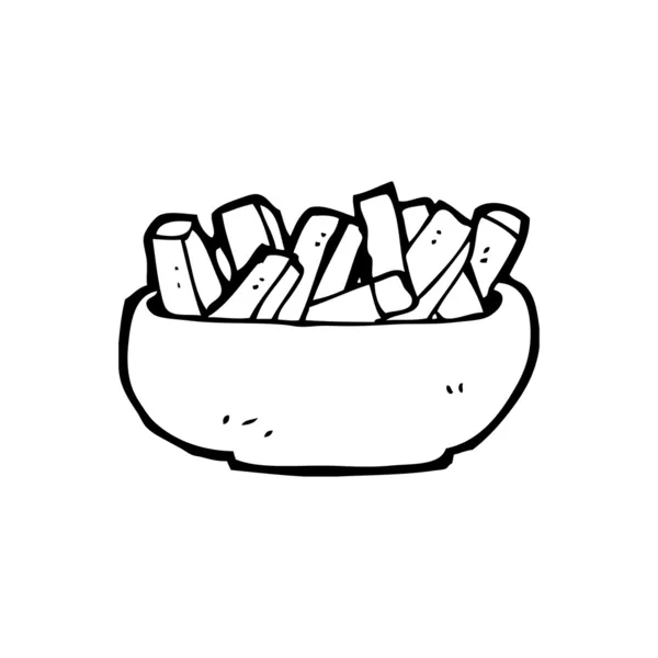 Ciotola di patatine — Vettoriale Stock