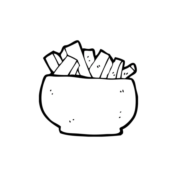 Bowl of chips — Stock Vector