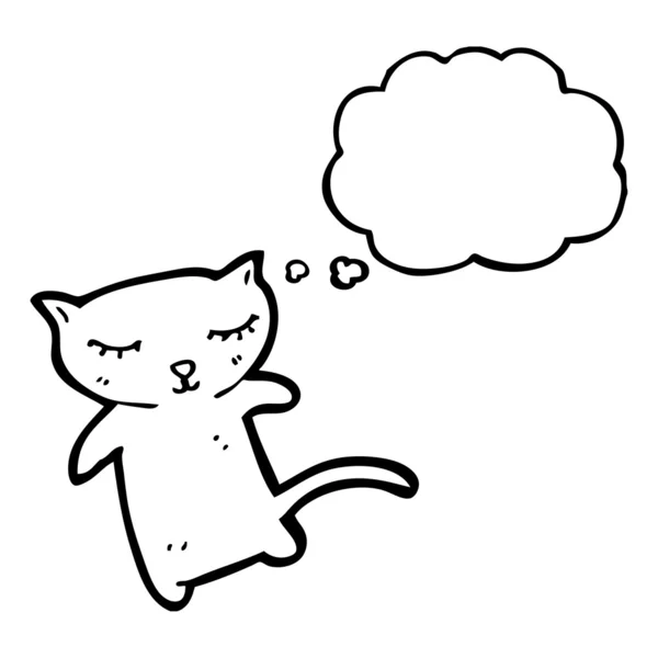 Kleine kat met tekstballon — Stockvector