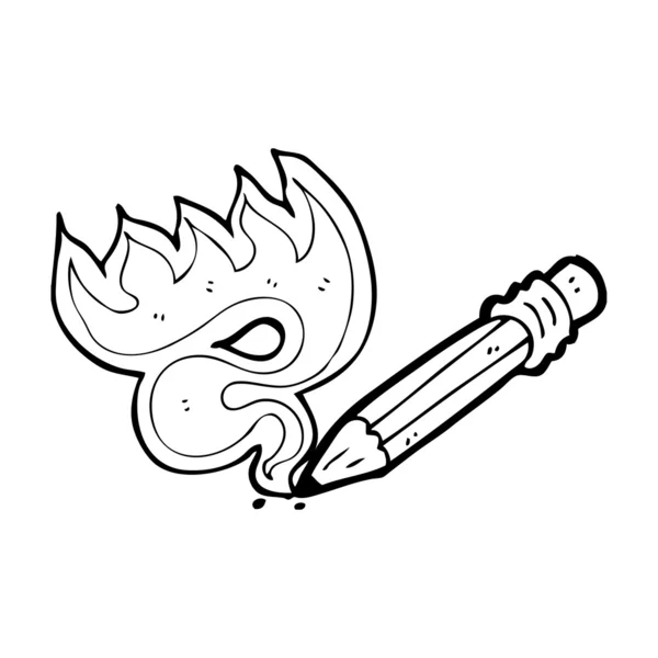 Brinnande penna — Stock vektor