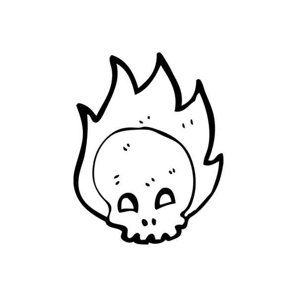 Burning skull — Stock Vector