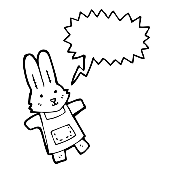 Bunny i förkläde — Stock vektor
