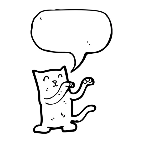 Kedi ile konuşma balonu — Stok Vektör