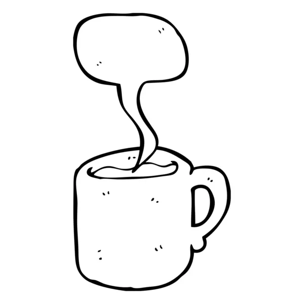 Tasse chaude de soupe — Image vectorielle