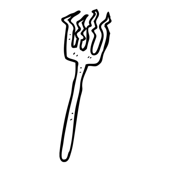 Böjda gamla gaffel — Stock vektor