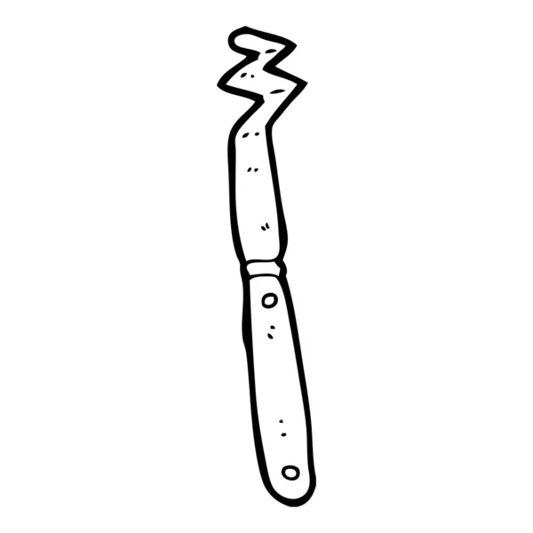 Cuchillo doblado — Vector de stock