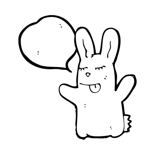 Zábavný králík trčí jazyk — Stockový vektor