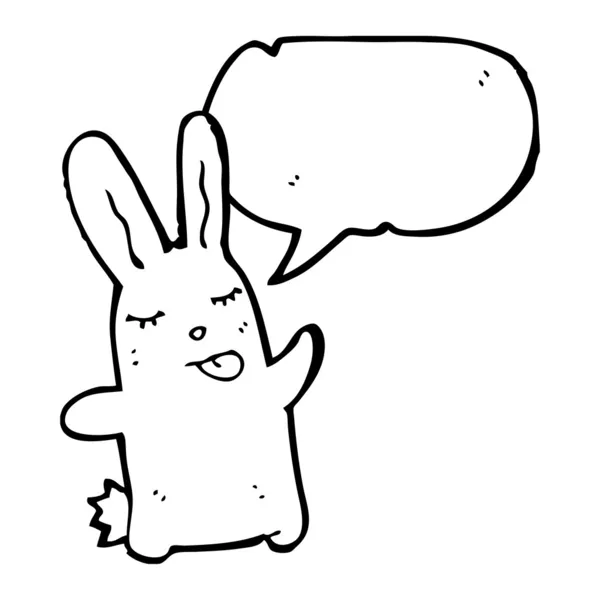 Забавный кролик высовывает язык — стоковый вектор
